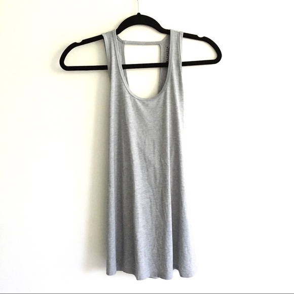 ATHLETA Essence Tie Back Tank Top Grey M - Picture 4 of 7